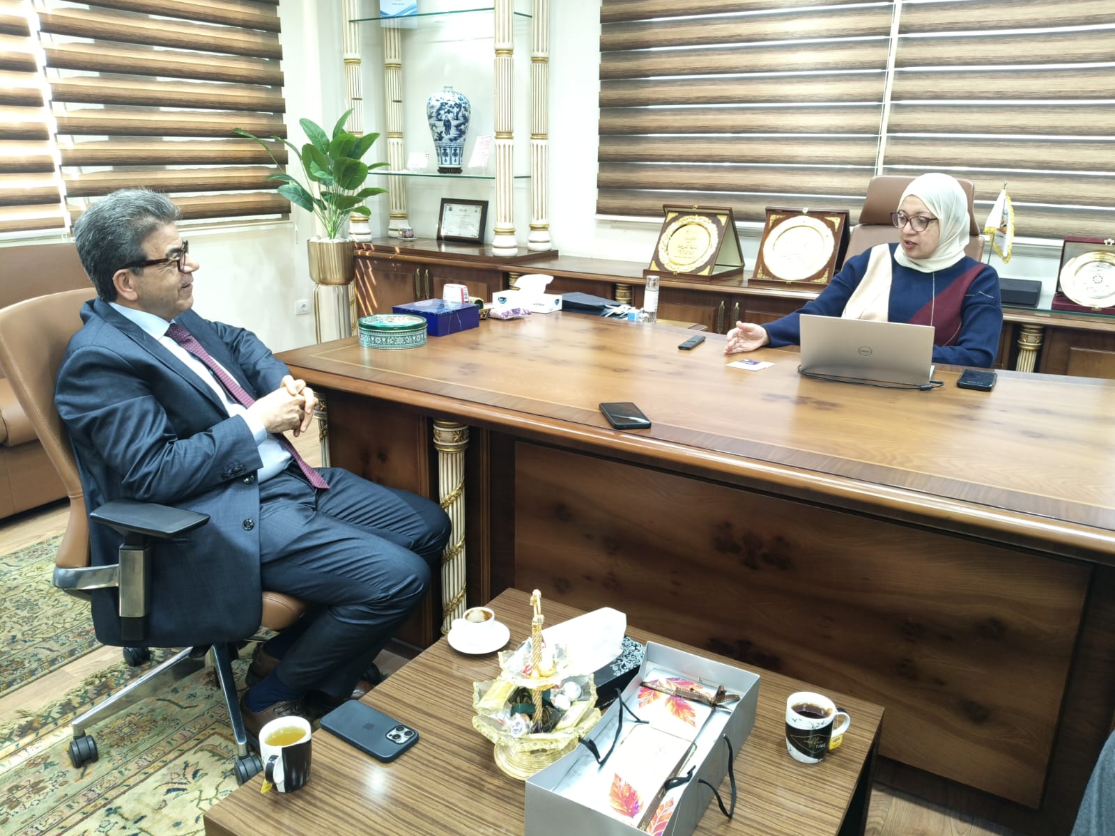 Meeting of the President of the Veterinarians with the Education Development Fund to discuss the food university project