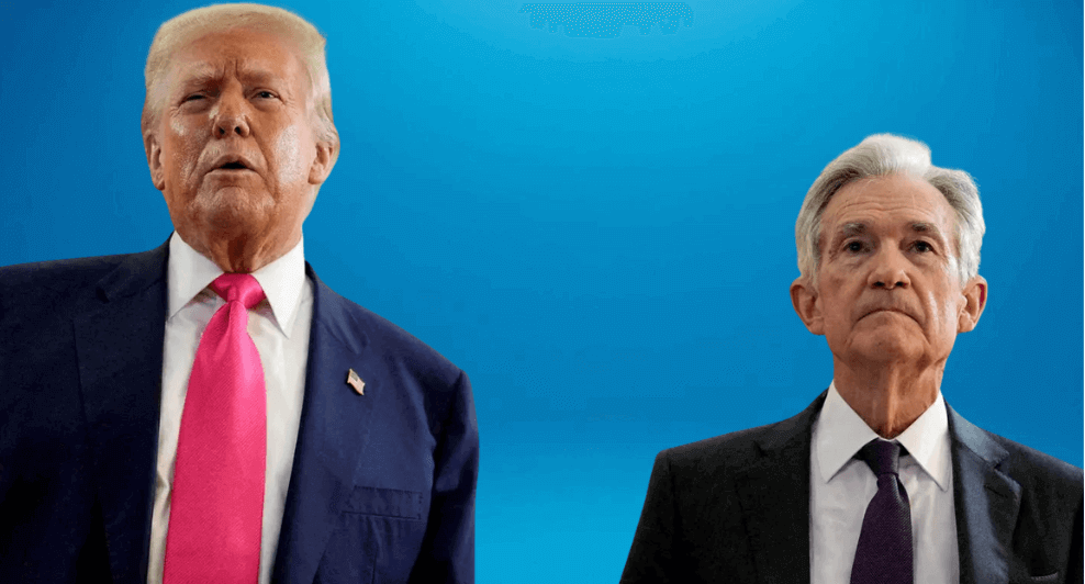 Jerome Powell, Chairman of the Federal Reserve and Donald Trump, President of the United States of America