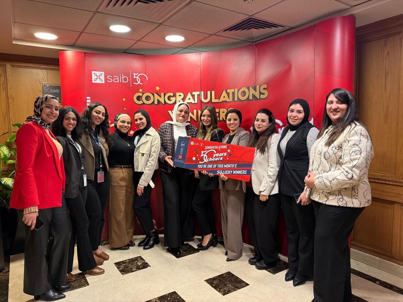 Saib Bank celebrates a woman's month and honors his employees in a contest. «50 years..50 cheers » - Saib